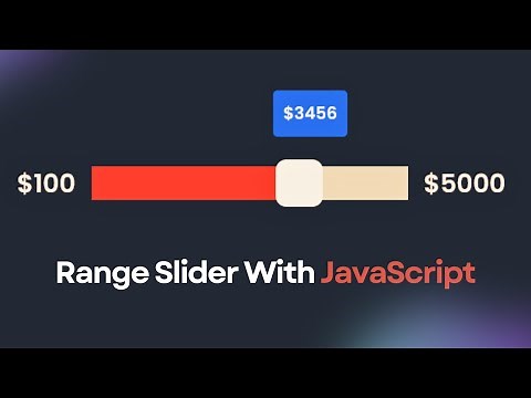 Custom Animated Range Slider HTML CSS And JavaScript