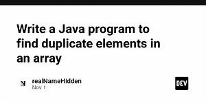 Write a Java program to find duplicate elements in an array