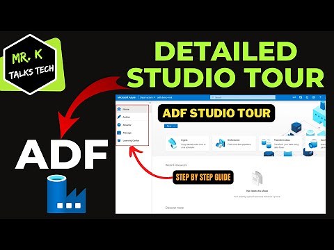 3. Azure Data Factory Studio Tour | Azure Tutorials for Beginners | ADF Tutorials for Beginners