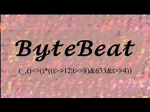 Trio Of ByteBeat Tracks - Played By My 140 Character Javascript ByteBeat Player