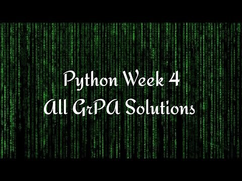 Python Week 4 All GrPa's Solutions | IITM BS Data Science | Python