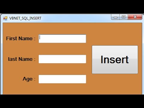 VB.NET And SQL Server - How To Insert Data Into SQL Server Database Using Vb.net [with source code]