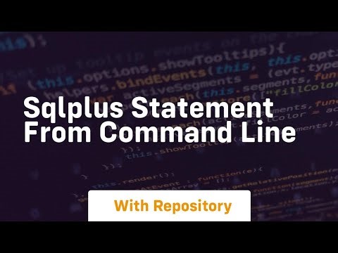 sqlplus statement from command line