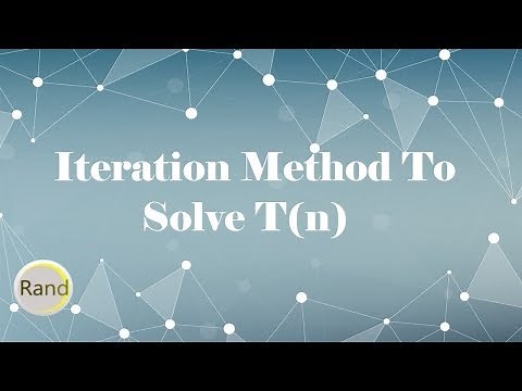 Iteration Method To Solve T(n)