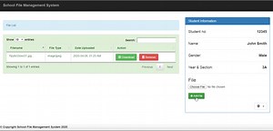 School File Management System using PHP with Source Code