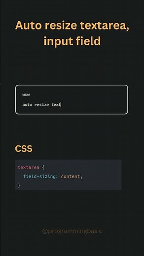 Auto Resize textarea and input fields CSS