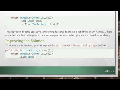 How to Efficiently Retrieve Enum Names as Strings in Java