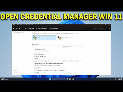 How To Access Windows Credential Manager In Windows 11 - Quick Fix