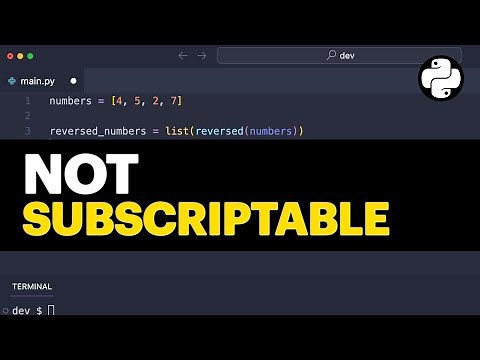 object is not subscriptable. Why it happened and how to fix it.