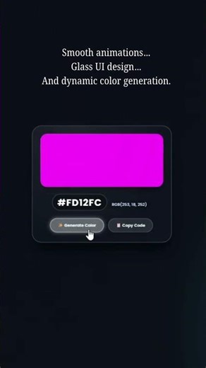 👉 I Built a Premium Random Color Generator Using Pure HTML CSS & JS 🎨