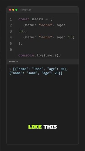 console.log() vs console.table() - JavaScript Debugging Tip