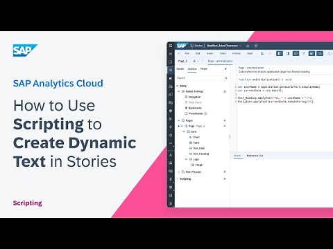 How to Use Scripting to Create Dynamic Text in Stories (1 of 5): SAP Analytics Cloud