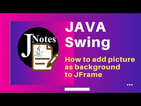 Java Swing (GUI) | How to add a picture as the background to JFrame