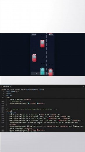 Realistic Car Racing Game in HTML, CSS & JavaScript 🚗🔥 | Simple Game Dev Tutorial