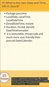 17. What is the new Date and Time API in Java 8?