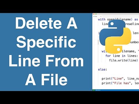 Delete A Specific Line From A File | Python Example
