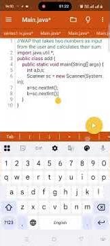 Addition of two numbers input from user | java basic program | 9 icse | 10 class | btech | MCA | sum