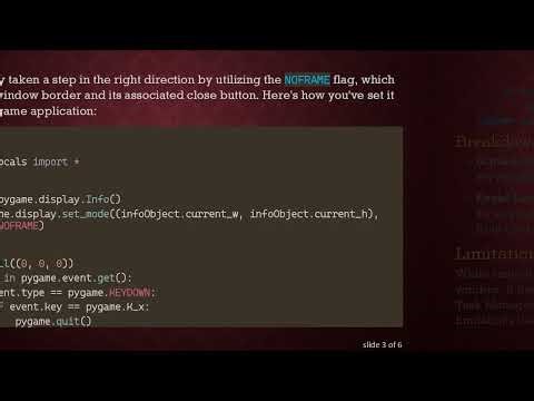How to Prevent Users from Closing Your Pygame Window Effectively