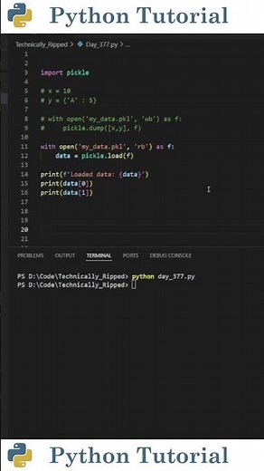 How To Save/Load Pickle Files With Python | Python Tutorial