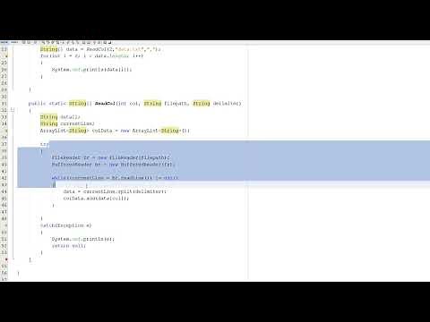 How to Read a Column From a CSV/TXT File Using Java