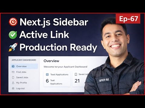 Next.js 16 Sidebar Active Link Detection 🔥 Clean Navigation System with TypeScript