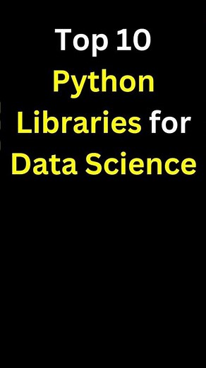 Top 10 Python Libraries for Data Science/ML| Must know in 2026