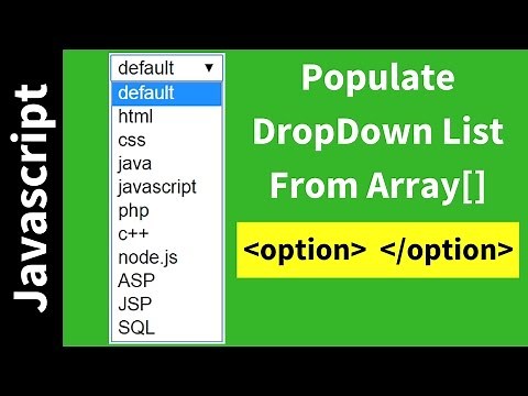 How To Populate DropDown List With Options From Array Using Javascript [ with source code ]