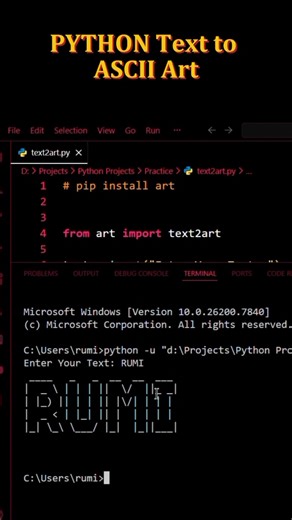 Convert Text to ASCII Art Using Python