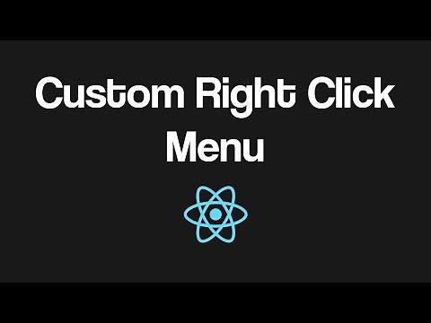 Custom Right Click with Context Menu in React
