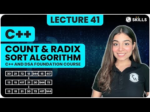 Count Sort Algorithm | Radix Sort Algorithm | Lecture-41 | C++ and DSA Foundation course