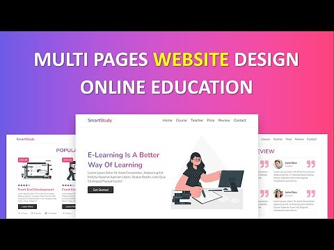 How To Make A Responsive Online Education Website Design Using HTML CSS JS || Multi Pages Website