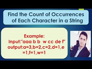 #Logical #interviewQues Java Program to Find the Count of Occurrences of Each Character in a String