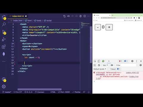 How to Code an Increment Decrement Counter - Beginner Javascript Practice