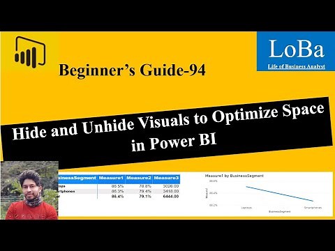 Power BI Hide and Unhide Visuals | Using Buttons to Hide and Unhide Visuals| Optimize Space in PBI