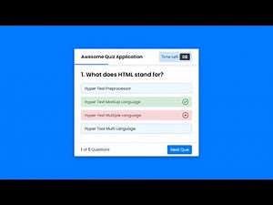 Create a Quiz App with Timer using HTML CSS & JavaScript | Quiz Web App using JavaScript