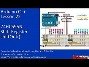 #133 Arduino C++ Lesson 22 74HC595N Shift Register