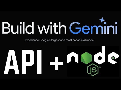 Gemini AI API with Node JS and Javascript Tutorial