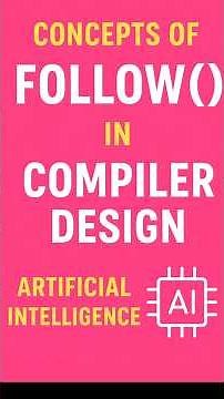 FOLLOW() in Compiler Design | FOLLOW() in Syntax Analysis Explained with Examples #computerscience