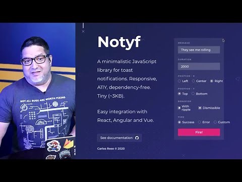 Notyf, A JavaScript Notification Library that's fully customizable