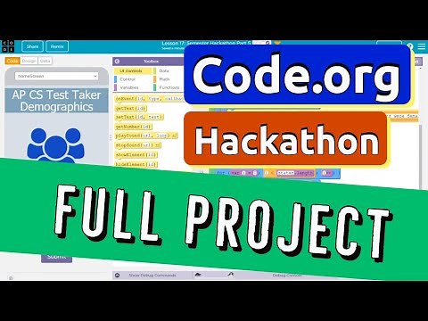Code.org Hackathon App - Complete Project Tutorial - All Parts | Unit 6 CSP
