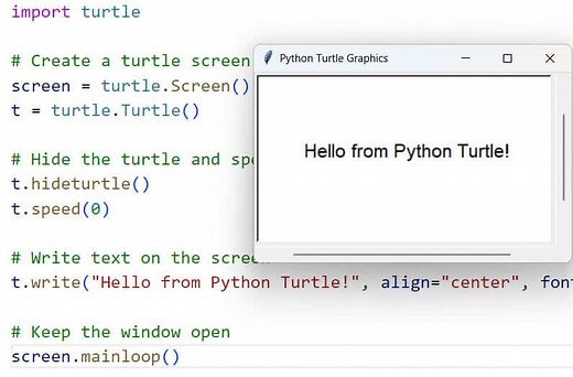 Python Turtle Write Function