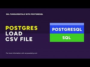 Load CSV Data into PostgreSQL | SQL Fundamentals with PostgreSQL