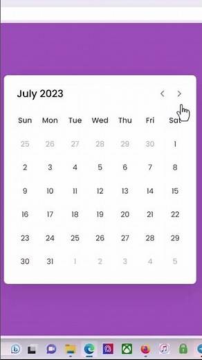 Create A Dynamic Calendar in HTML CSS & JavaScript