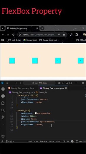How To Use Flexbox Property in HTML & CSS | Flexbox Tutorial for Beginners | #htmlcss #flexbox #code