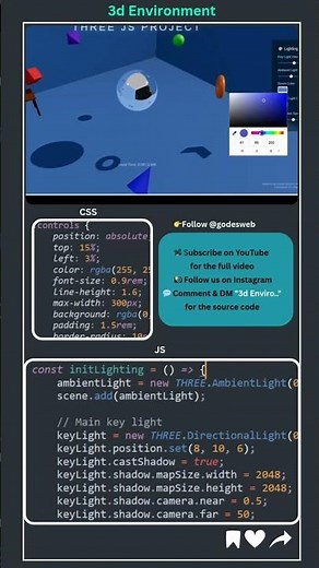 Build a Realistic 3D Environment with Three.js 🌐 | Beginner to Pro in 60 Seconds!