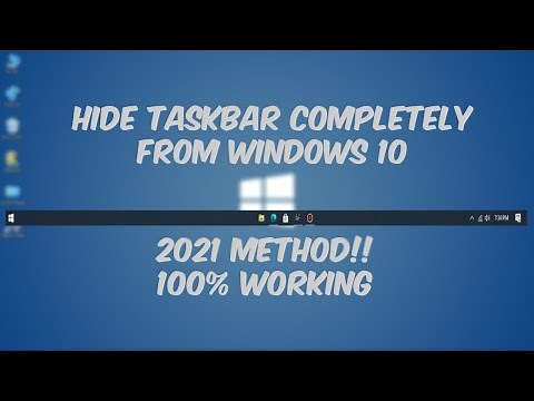 Disable/Completely hide Windows 10 Taskbar