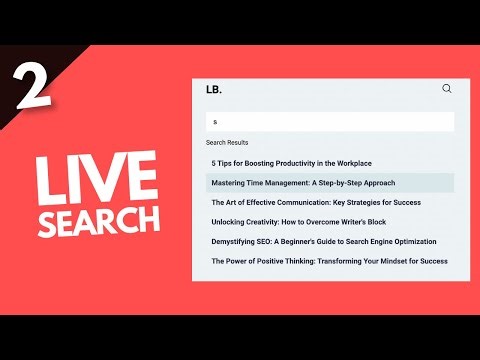 How To Design Live Search For Your Website Using HTML, CSS & JS (Part 2)