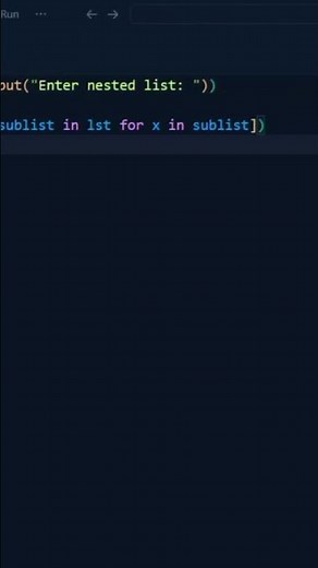 Flatten nested list in Python #python #learnpython #programming