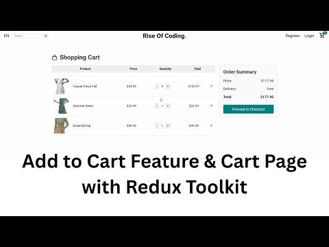 React E-Commerce: Add to Cart Feature and Cart Page with Redux Toolkit
