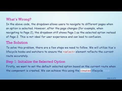 Vue: Easily Change Route Based on Selected Option in a Dropdown